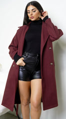 Belvra Classic Trench - Burgundy