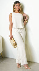 Cyrilla Linen Set - Light Beige