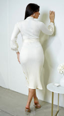 Harbin Sweater Midi Dress - Ivory