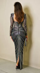 Molly Black Rhinestone Maxi Dress