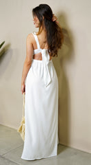 Freya Double Slit Maxi Dress Cover Up - White