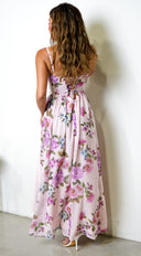 Sunlit Meadow Floral Maxi Dress - Lilac