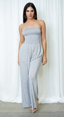 Novah Tube Jumpsuit - Gray