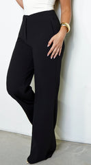 Icon Wide Leg Pants - Black