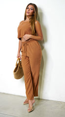 Neutral Code Linen Blend Set - Brown