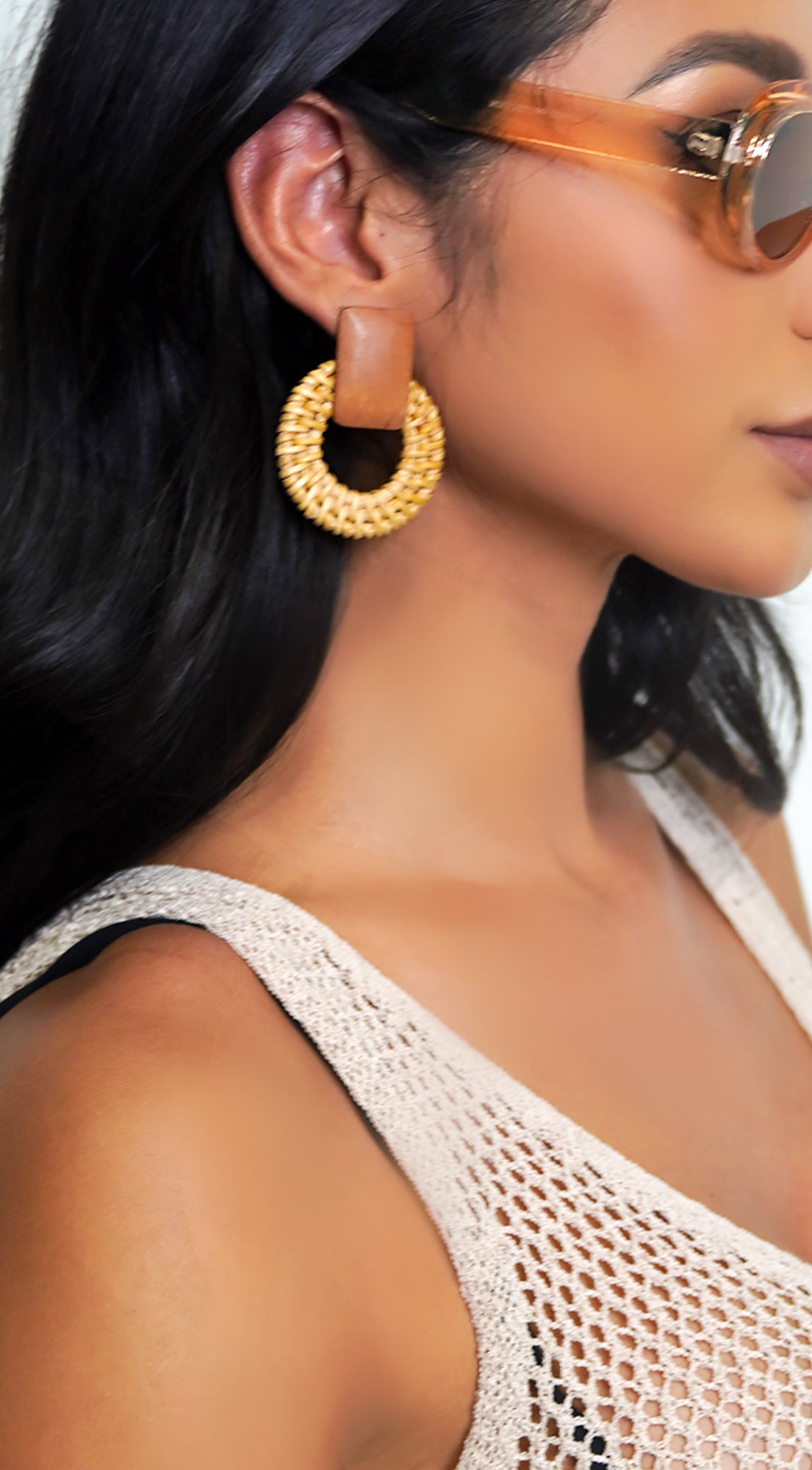 Bamboo Earrings - Khaki