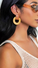 Bamboo Earrings - Khaki