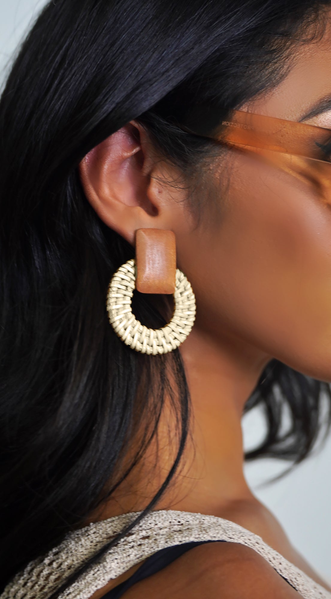 Bamboo Earrings - Ivory