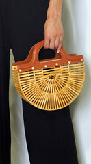 Belize Bamboo Handbag - Beige