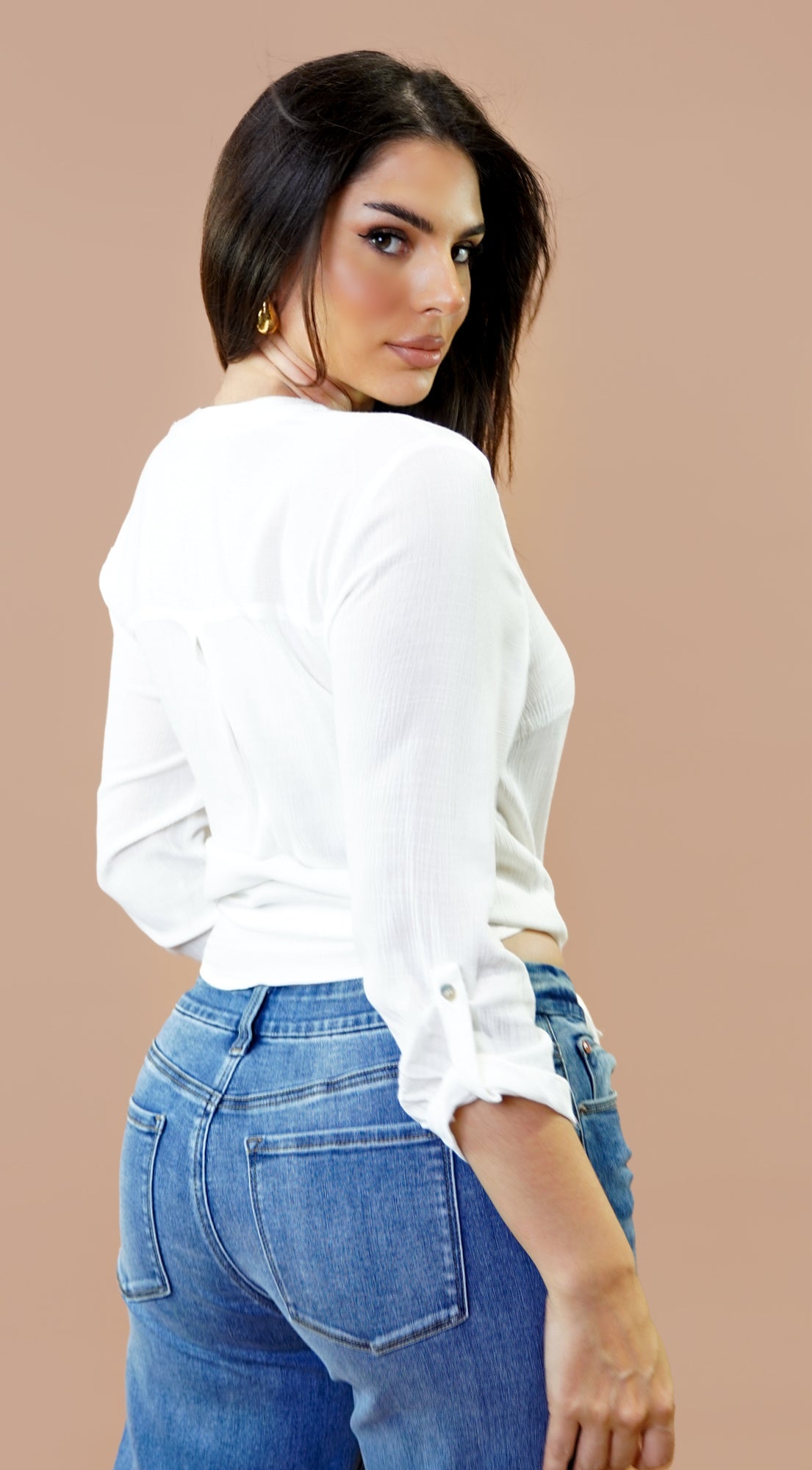 Vessa Tie-Front Shirt - Ivory