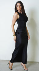 Axis One Shoulder Maxi Dress - Black