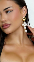 Raya Pearl Earrings - Gold