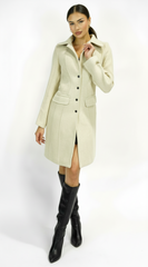 Align Tailored Front Button Peacoat - Cream