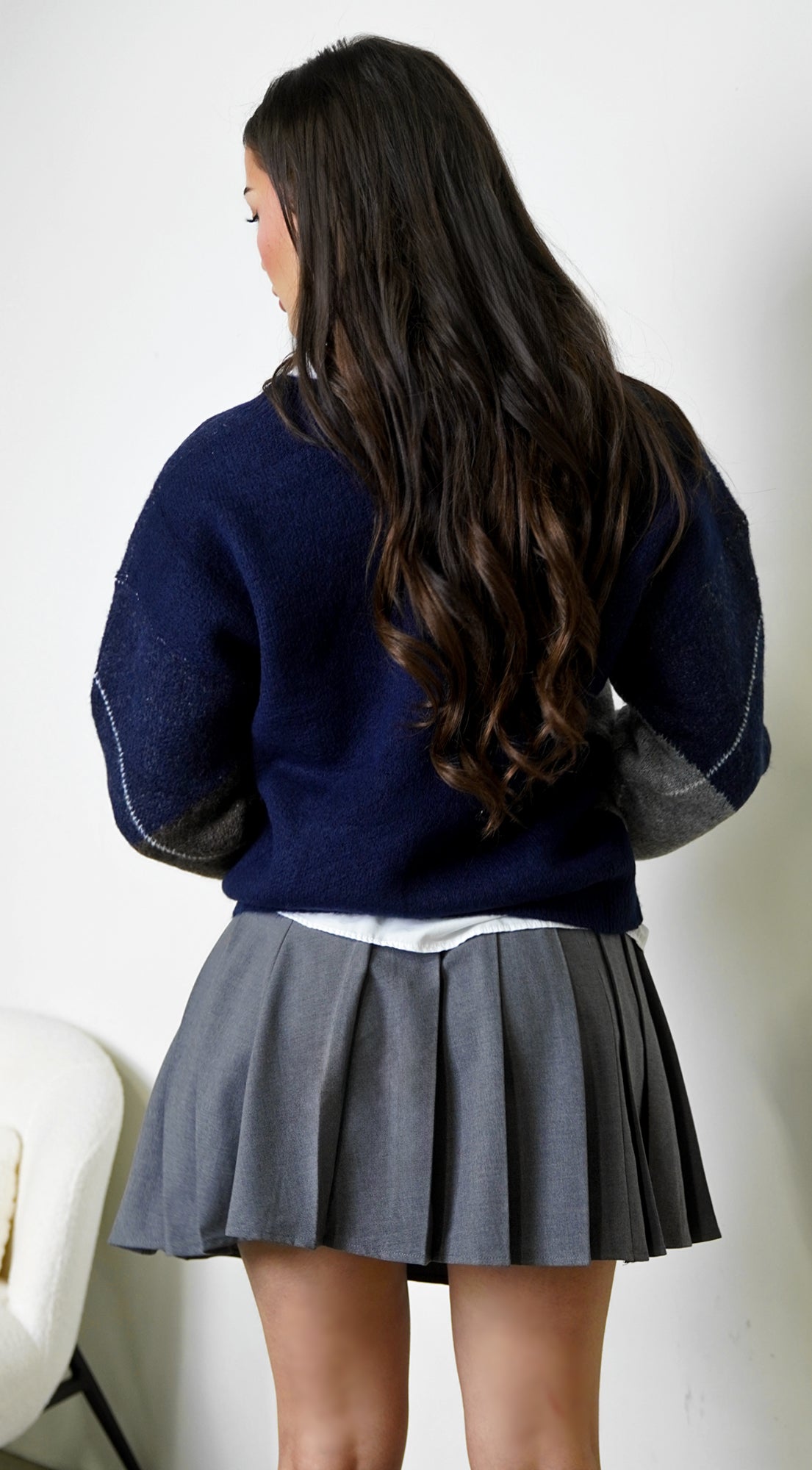 Presley Pleated Skirt - Gray