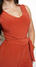 Aravé Waist tie Jumpsuit - Rust