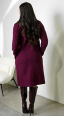 Alera Longline Coat - Burgundy