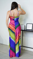 fitted lace wedding dress Elissa Multi Color Satin Maxi Dress | Dresses