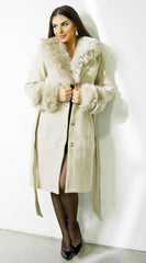 Renée Faux Fur Coat - Cream