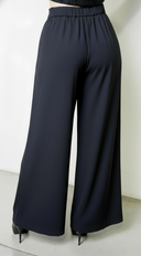 Leona Elasticized Wide Leg Pants - Black