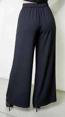 Leona Elasticized Wide Leg Pants - Black