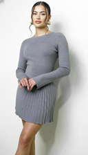 Aurora Sweater Knit Midi Dress - Gray