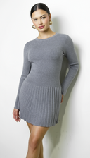 Aurora Sweater Knit Midi Dress - Gray