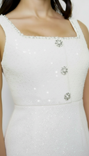 Avianne Tweed Sequin Mini Dress - Cream