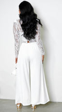 Leona Elasticized Wide Leg Pants - Ivory