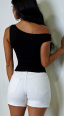 Nadia One Shoulder Top - Black