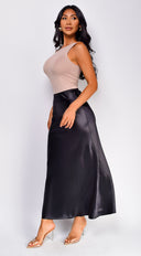 Isla Boat Neck Sleeveless Top - Beige