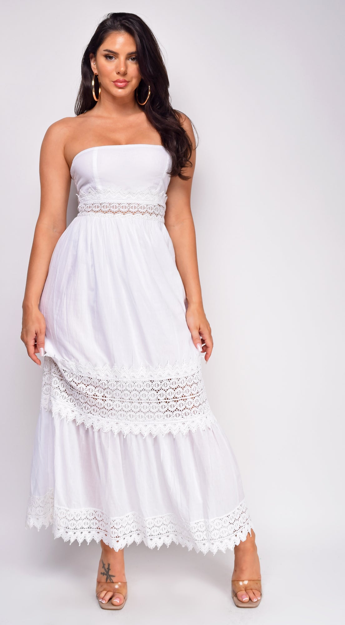 Zella White Sleeveless Maxi Dress