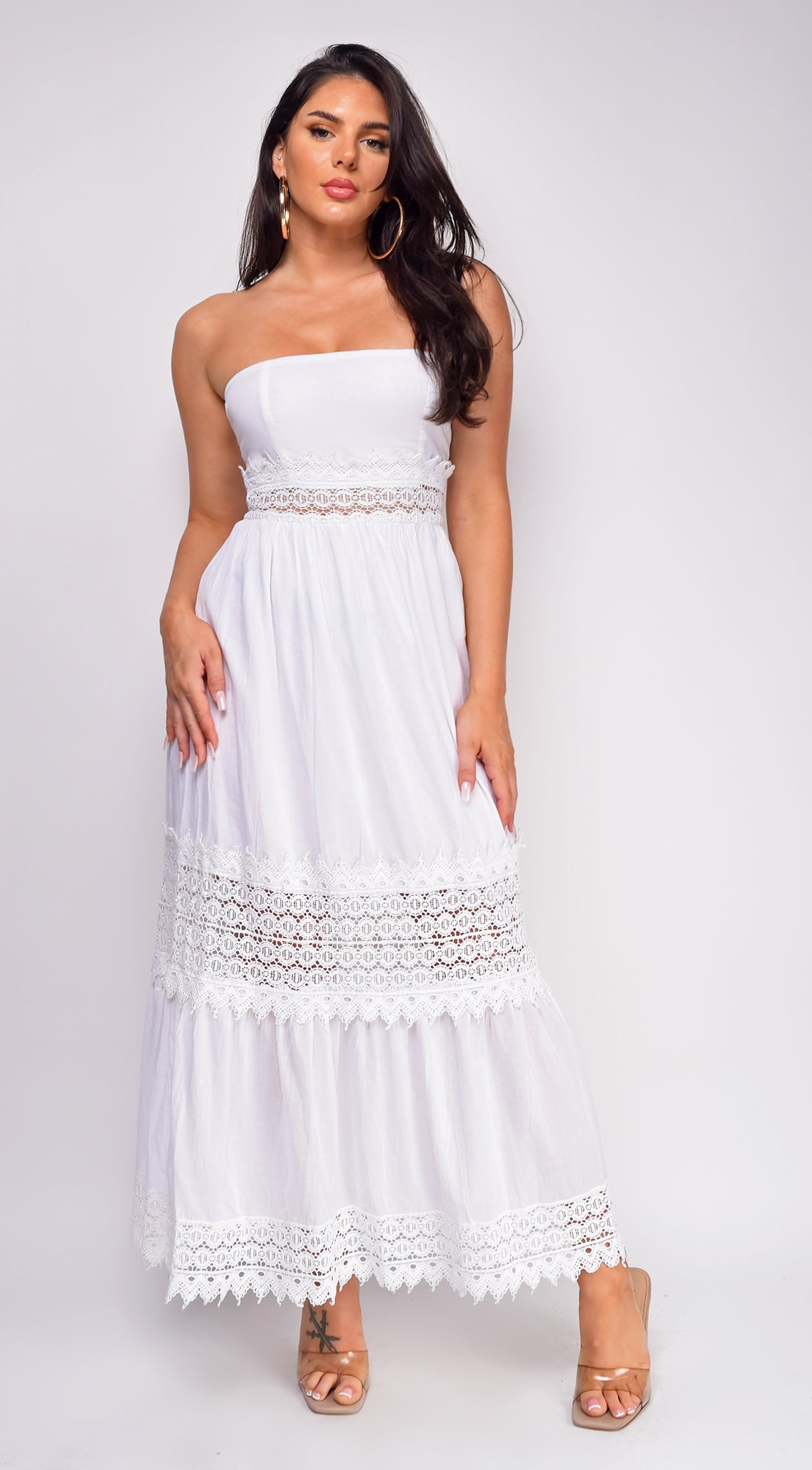Zella White Sleeveless Maxi Dress