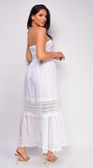 Zella White Sleeveless Maxi Dress