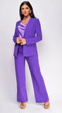 Vella Purple Blazer And Pants Set