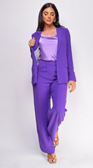 Vella Purple Blazer And Pants Set