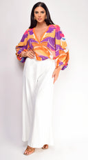 Leona Elasticized Wide Leg Pants - Ivory