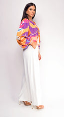 Leona Elasticized Wide Leg Pants - Ivory