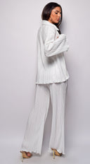 Nya Off White Plisse Three Piece Set styled outfit flat lay