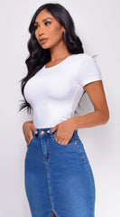 Riya White Basic T-Shirt