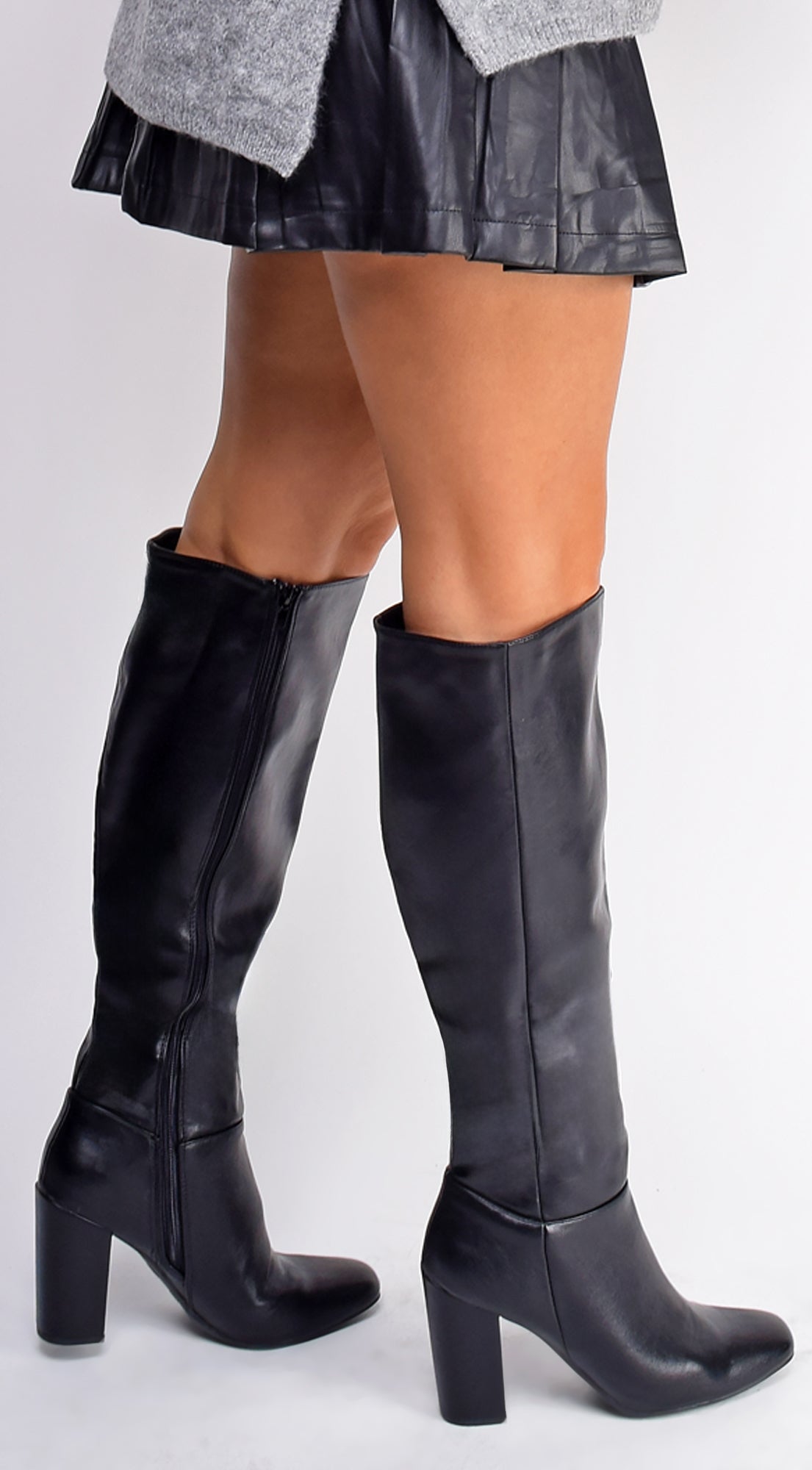 Verona Black Knee High Boots