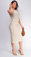 Jayme Top & Skirt Set - Beige