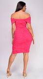 Veda Pink Mesh Rhinestone Ruched Midi Dress