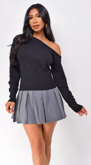 Vesper Off Shoulder Sweater - Black
