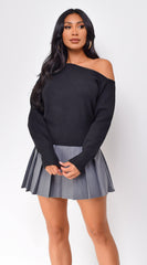 Vesper Off Shoulder Sweater - Black