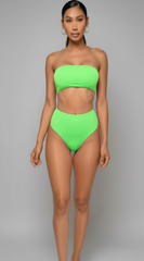 Tenara Bandeau Bikini - Neon Green