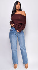 Alba Mid Rise Straight Leg Denim Jeans - Blue