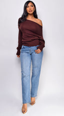 Alba Mid Rise Straight Leg Denim Jeans - Blue