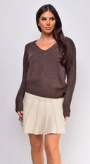 Solana Pleated Mini Skirt - Cream