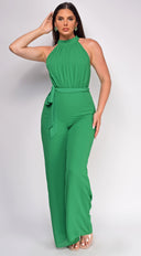 Elowen Green High Neck Jumpsuit
