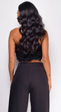 Ryan Black Mesh Tulle Tube Top